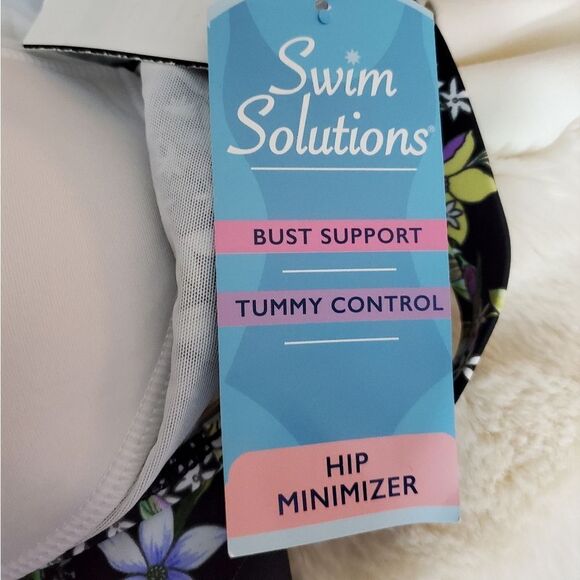 NEW SWIM SOLUTIONS ruffled one piece 18W - Picture 7 of 7